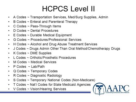 Printable Hcpcs Level Ii Codes