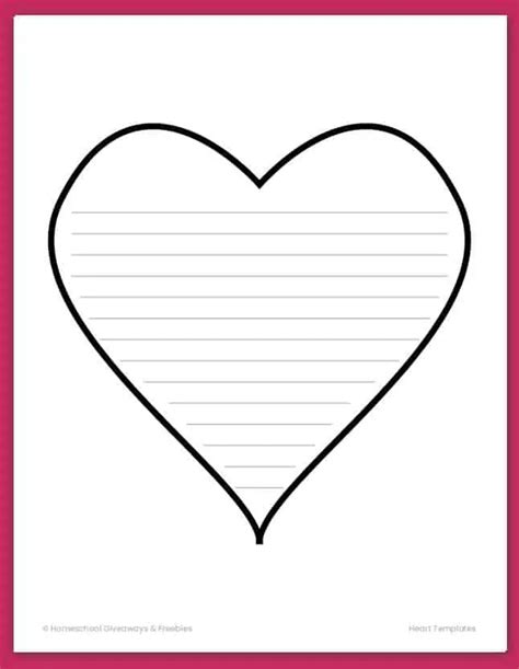 Printable Heart To Write In