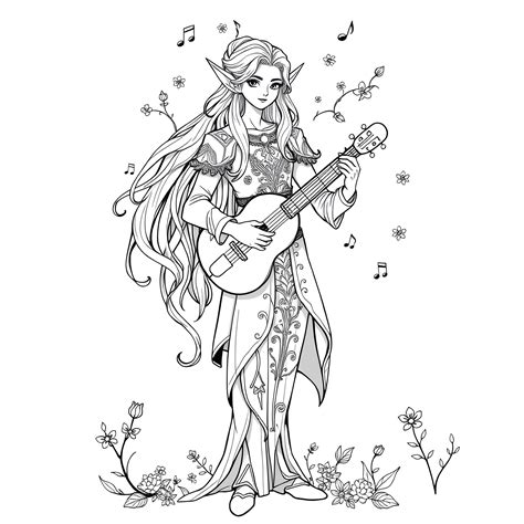 Printable Heroes Elf Bard
