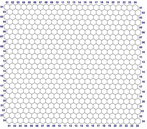 Printable Hex Grid Map