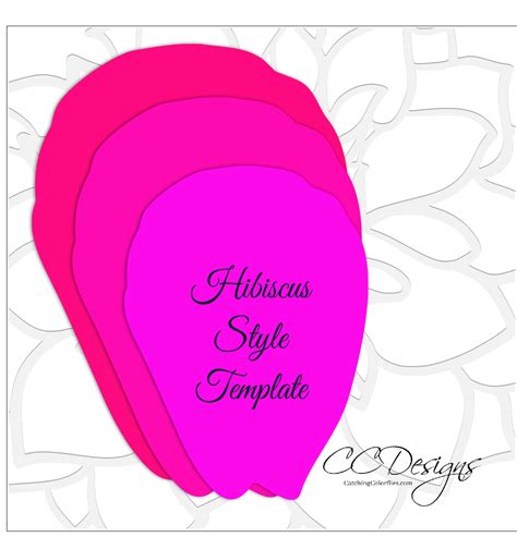 Printable Hibiscus Petal Template