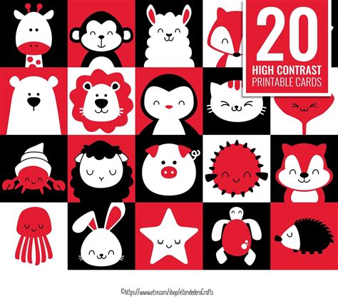 Printable High Contrast Cards