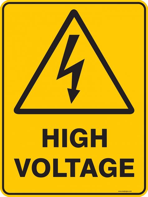 Printable High Voltage Signs