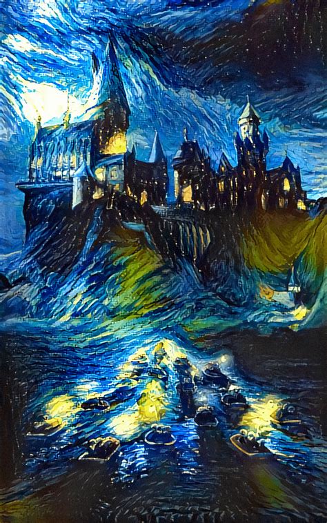 Printable Hogwarts Starry Night