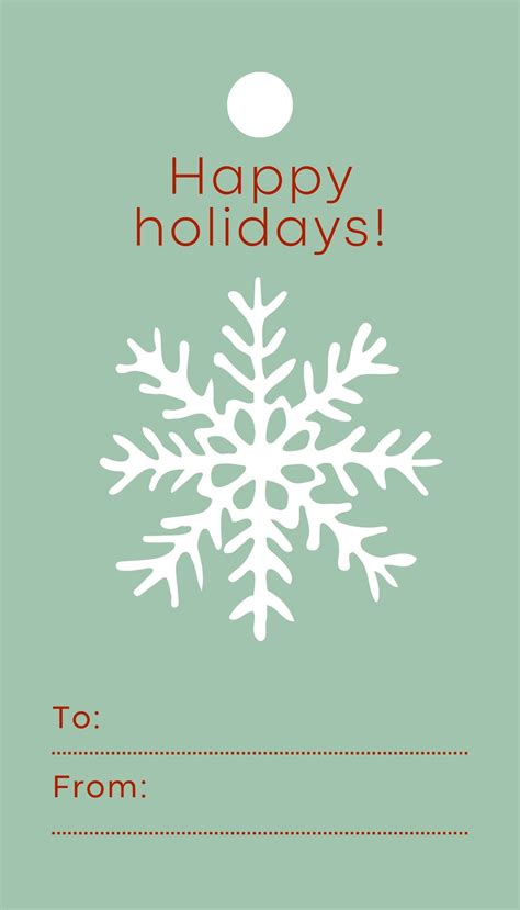 Printable Holiday Tags Customizable