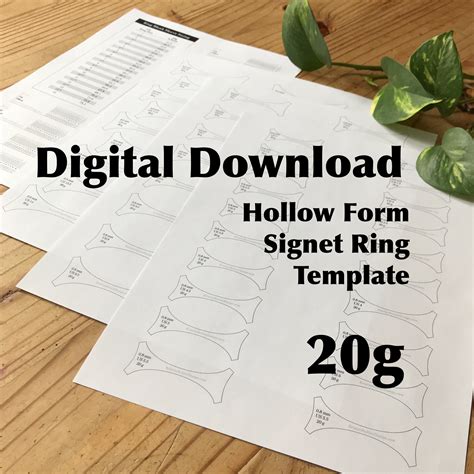 Printable Hollow Form Ring Template