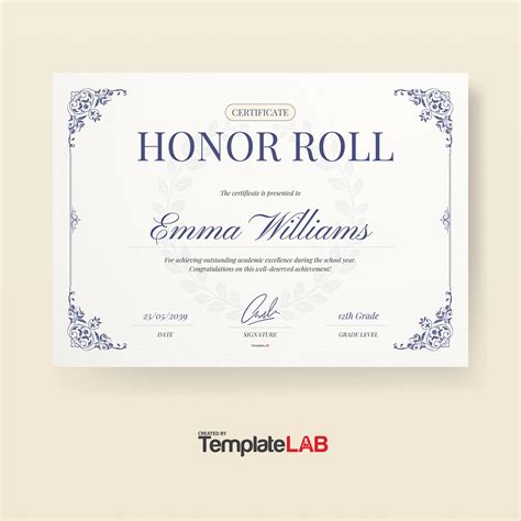 Printable Honor Roll Slides