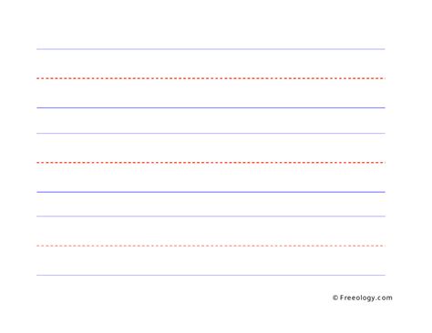 Printable Horizontal Handwriting Paper