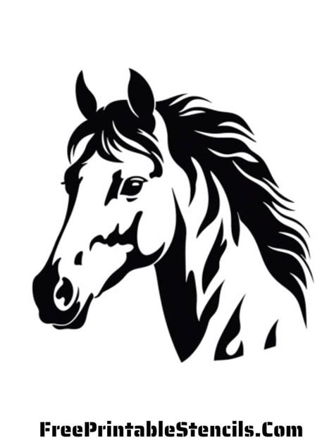 Printable Horse Head Stencil