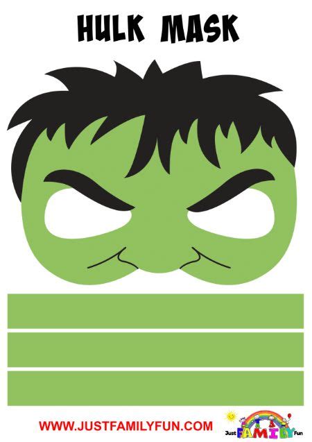 Printable Hulk Mask Template