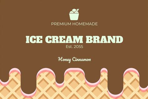 Printable Ice Cream Label Template