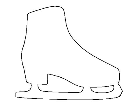 Printable Ice Skate Stencil