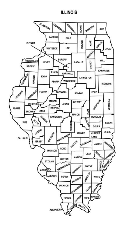 Printable Il County Map