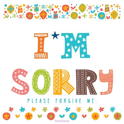 Printable Im Sorry Card For Kids