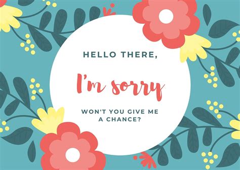 Printable Im Sorry Cards