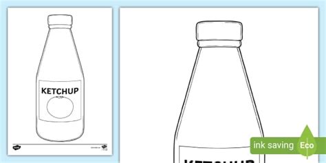 Printable Image Ketchup Bottle