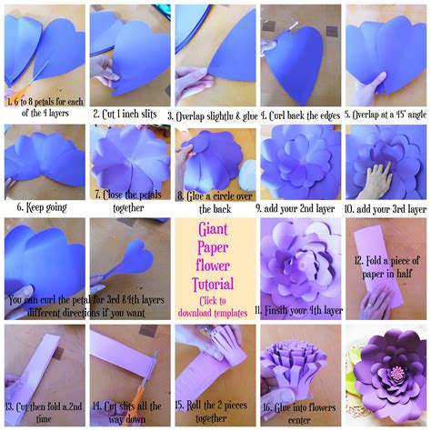 Printable Instructions For Making Large Flowers