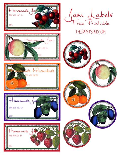 Printable Jam Labels Free