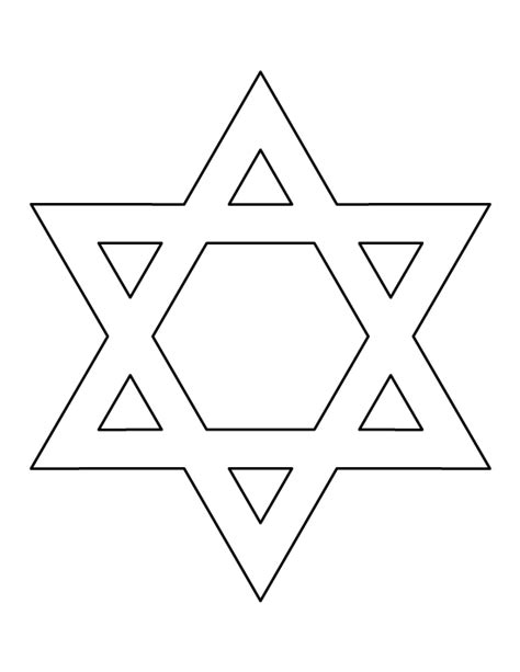 Printable Jewish Star Template