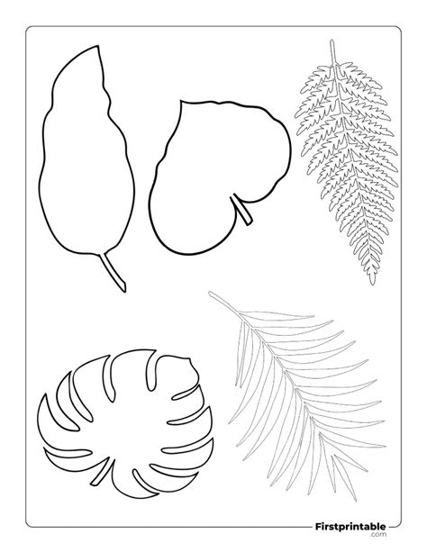 Printable Jungle Leaf Patern