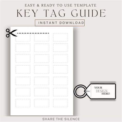 Printable Key Tag Insert