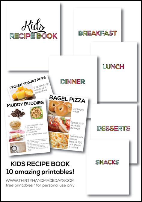 Printable Kid Friendly Recipes Pdf