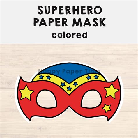 Printable Kid Size Superhero Mask