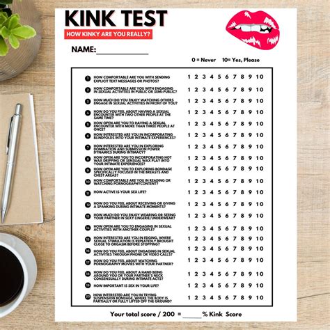 Printable Kink Knowledge Quiz