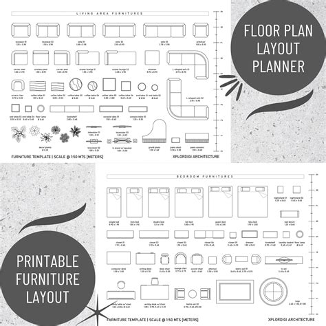 Printable Kitchen Furniture Template