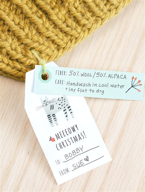 Printable Knit Gift Tag