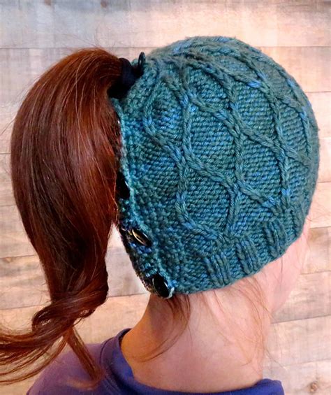 Printable Knitting Pattern For Pony Tail Hat