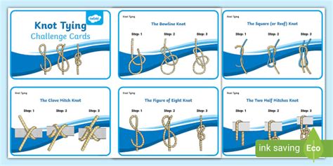 Printable Knot Tying Cards