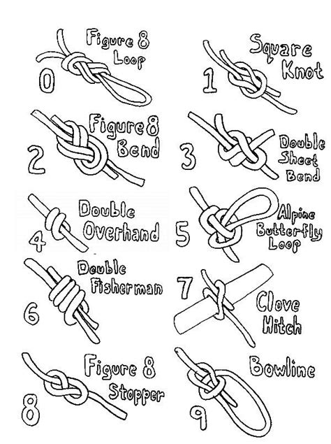 Printable Knot Tying Instructions