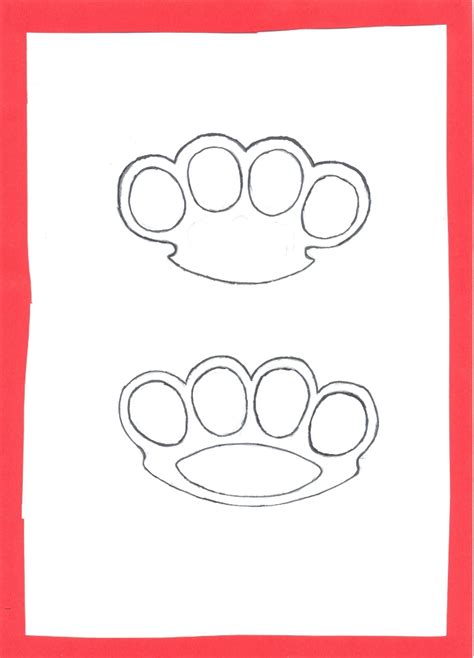 Printable Knuckle Duster Template