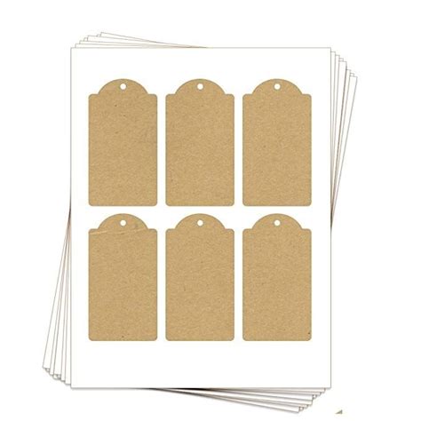 Printable Kraft Tags Sheets
