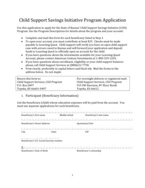 Printable Ks Dcf Child Benefit Application