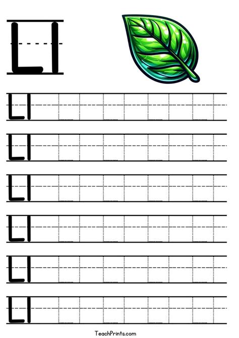 Printable L Tracing Etters