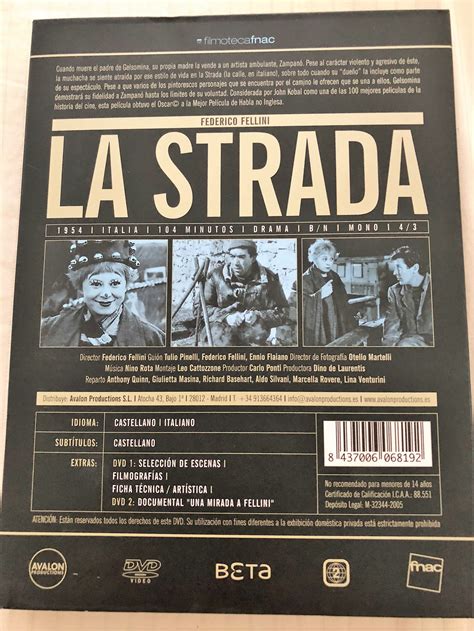 Printable La Strada Dvd Cover