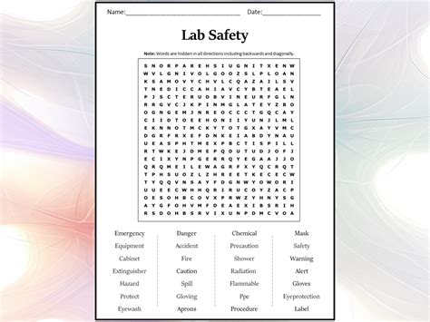 Printable Lab Safety Test Word