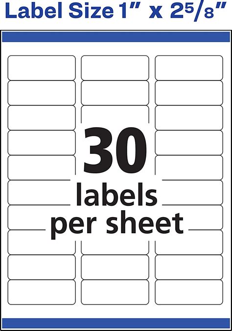 Printable Label Avery 5160