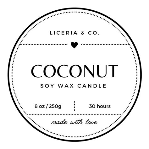 Printable Label Templates For Candles