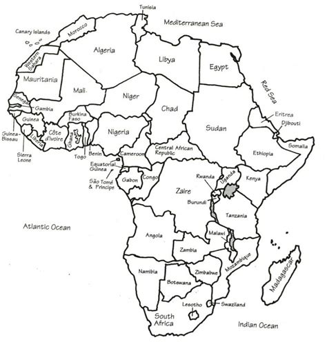 printable labeled map of africa