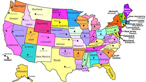 Printable Labeled Map Of The Usa