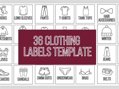 Printable Labels For Clothes