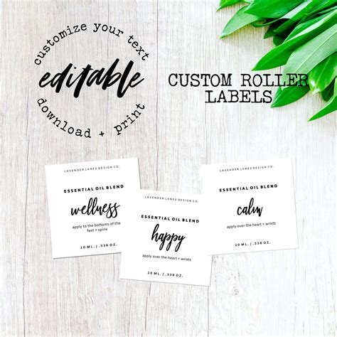 Printable Labels For Essential Oils
