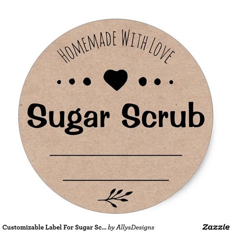 Printable Labels For Sugar Scrub