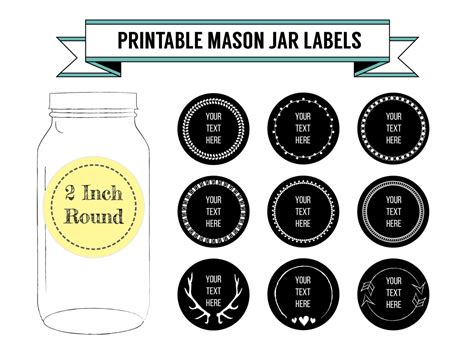 Printable Labels Mason Jars