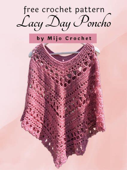 Printable Lacy Pancho Kinit Pattern