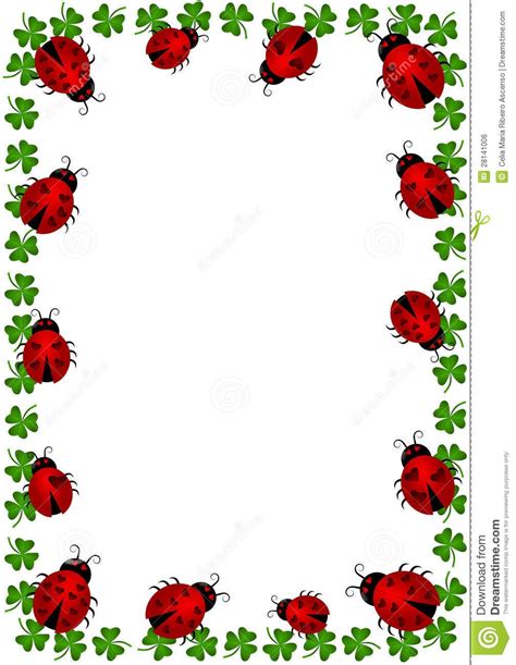 Printable Ladybug Border For Cards