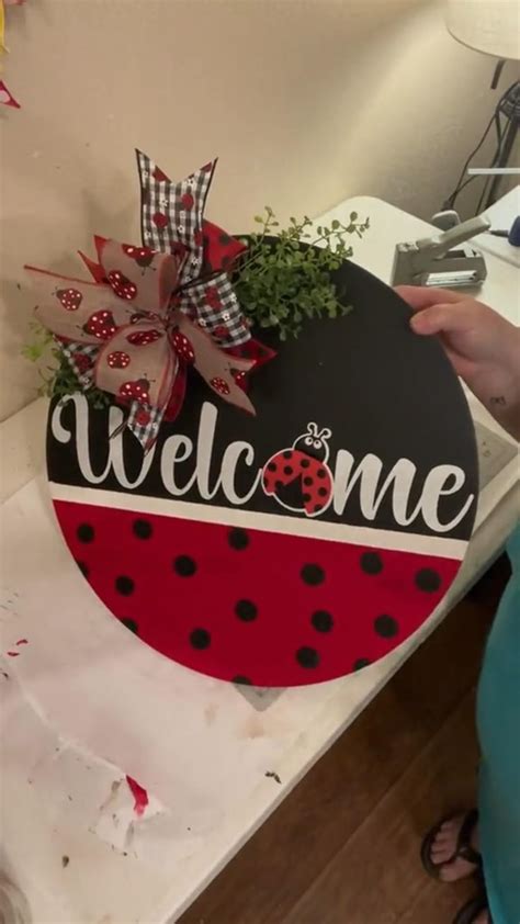 Printable Ladybug Door Hanger